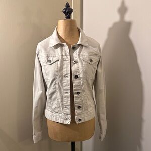 Kenar kahki Beige Jean Jacket
